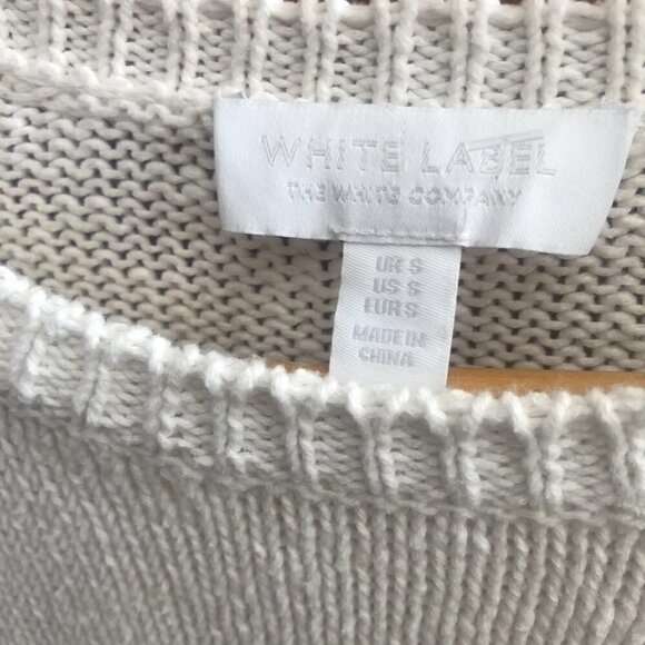 The White Company Colorblock Cotton Linen Blend Sweater size S - Picture 4 of 9